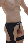 Black mesh briefs with petitq logo waistband from petitq chaps cockring petitq black collection