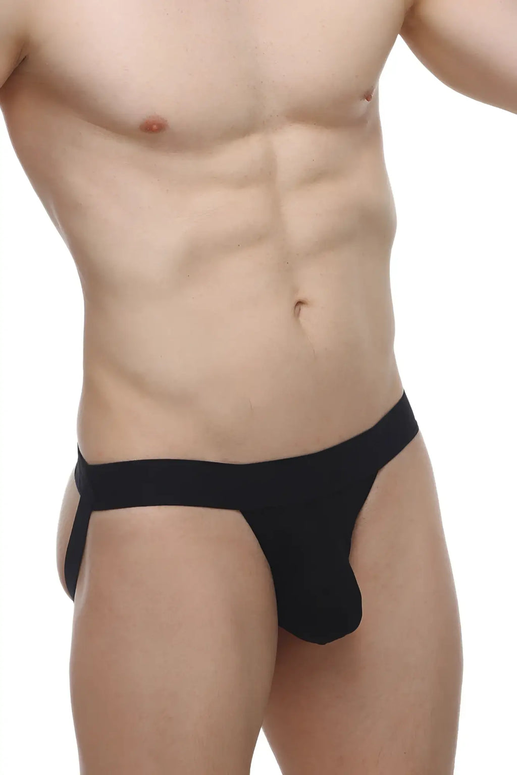PetitQ jockstrap blyes modal black in smooth stretchy fabric with supportive side straps and form fitting design