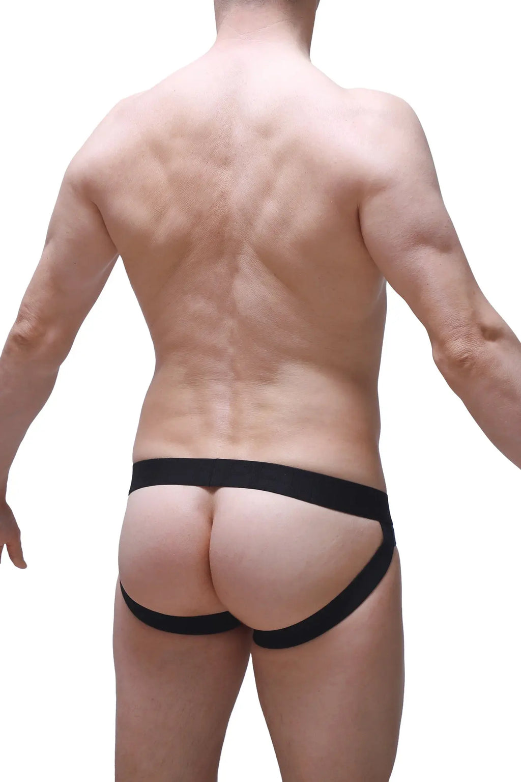 Black athletic briefs with snug supportive fit and elastic waistband from petitq jockstrap cockring prussian blue collection