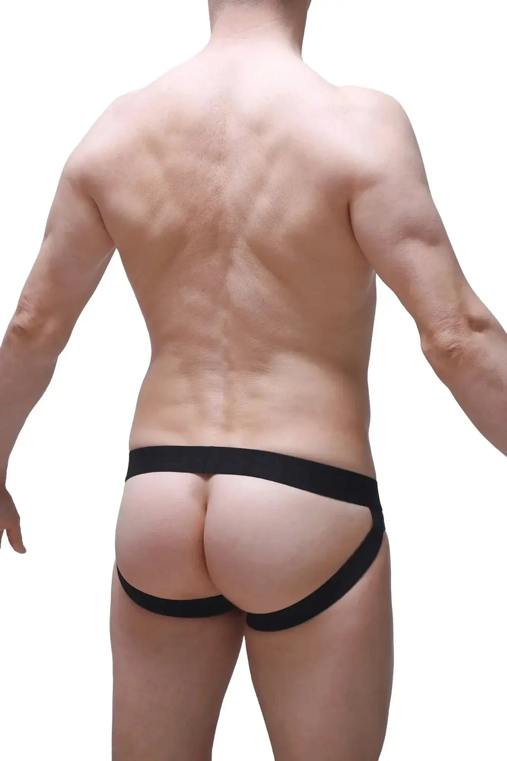 Black athletic briefs with snug supportive fit and elastic waistband from petitq jockstrap cockring prussian blue collection