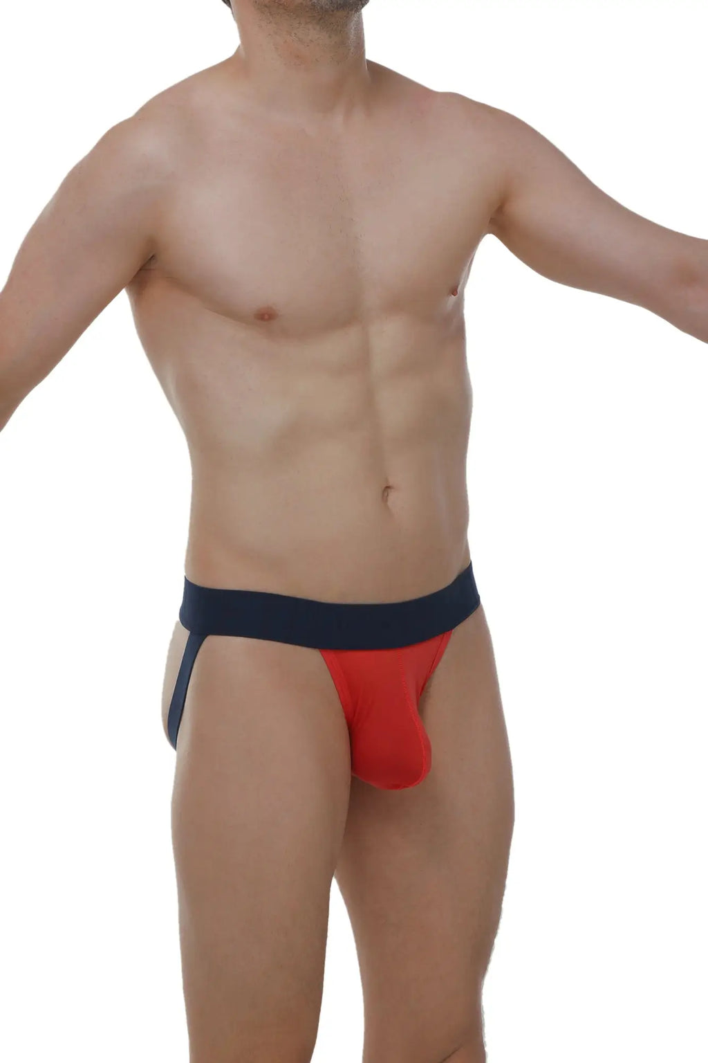 Petitq jockstring plum crimson red and navy blue athletic briefs with snug fit for active wear
