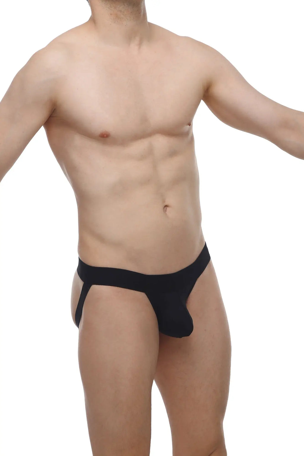 PetitQ jockthong biars black black form-fitting jockstrap with supportive pouch and elastic waistband