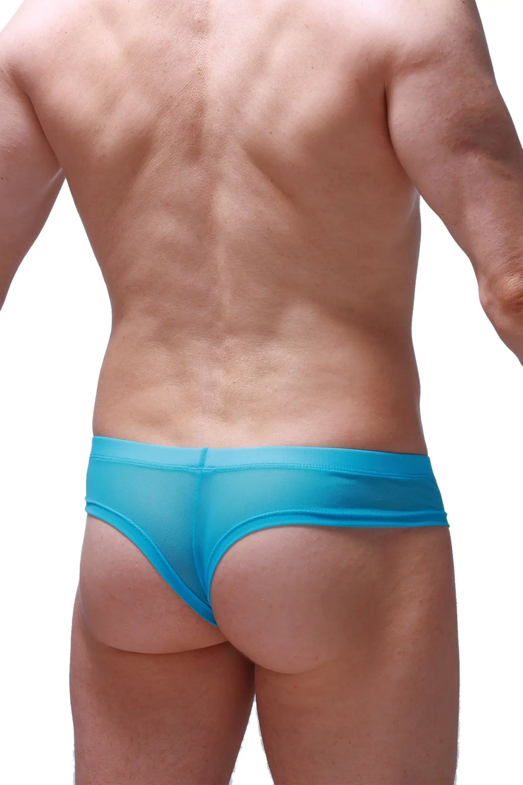 Petitq mini boxer net maya blue translucent turquoise brief with smooth form-fitting design