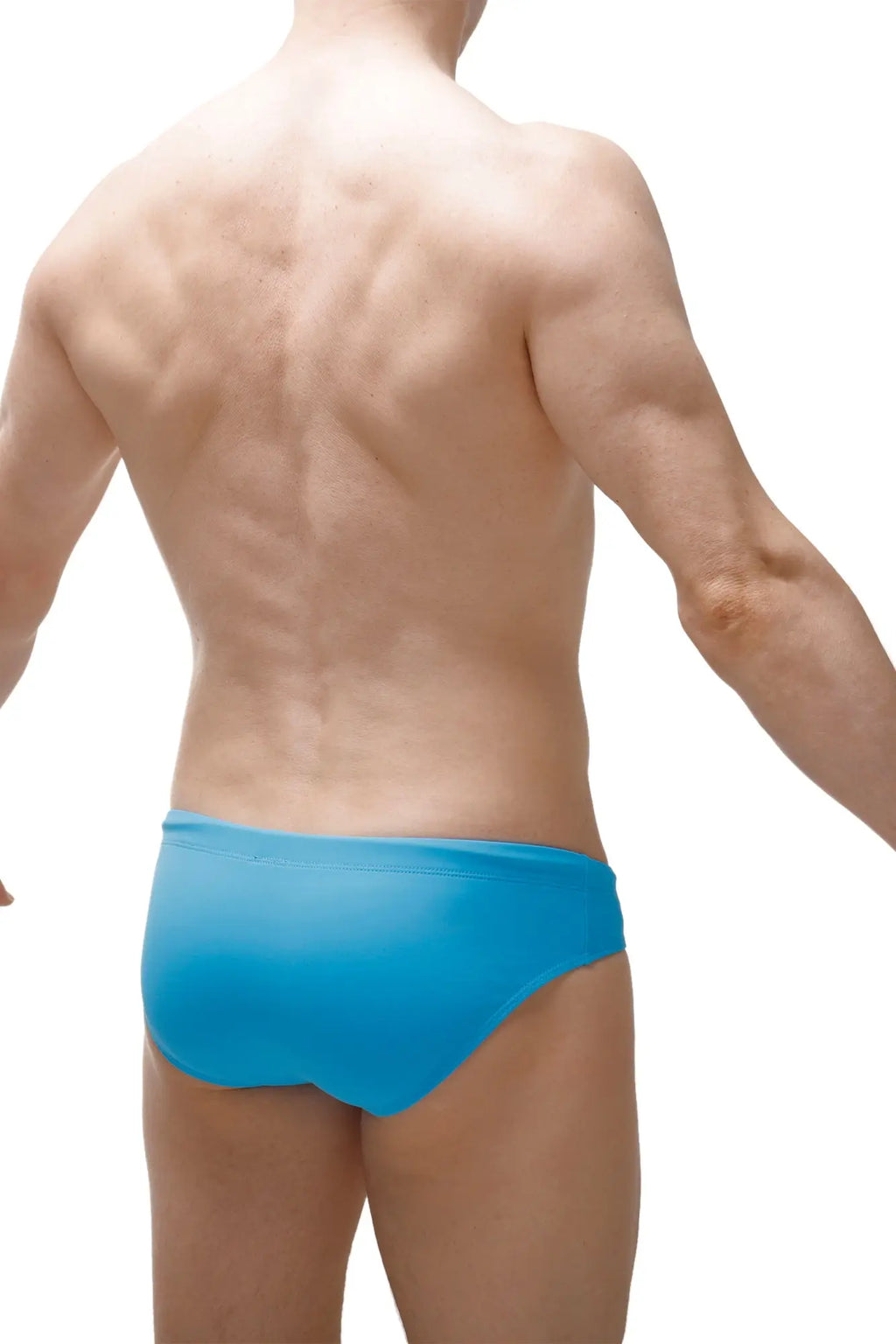 Bright blue petitq swim bikini econyl turquoise trunks with smooth form-fitting design for swimming