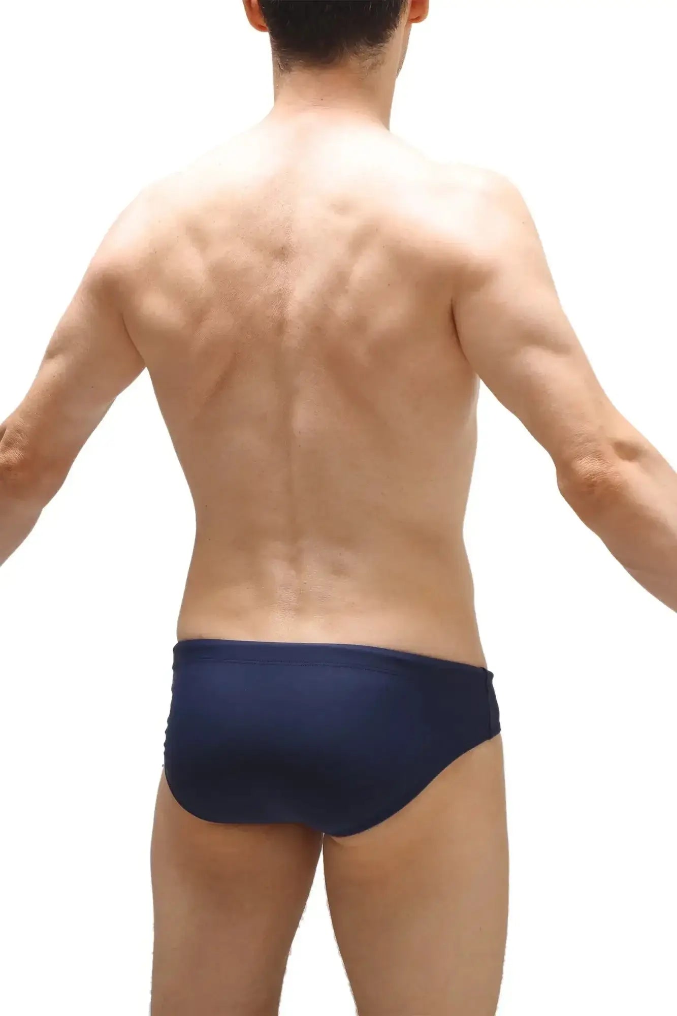 Navy blue petitq swim bikini made from recycled material for sustainable beachwear use