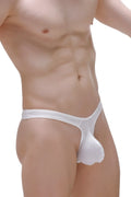 PetitQ thong Argis Joe white men’s thong with smooth texture and supportive pouch design