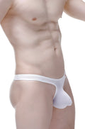 White mesh petitq thong balan plum with a supportive contoured design for comfortable all-day wear