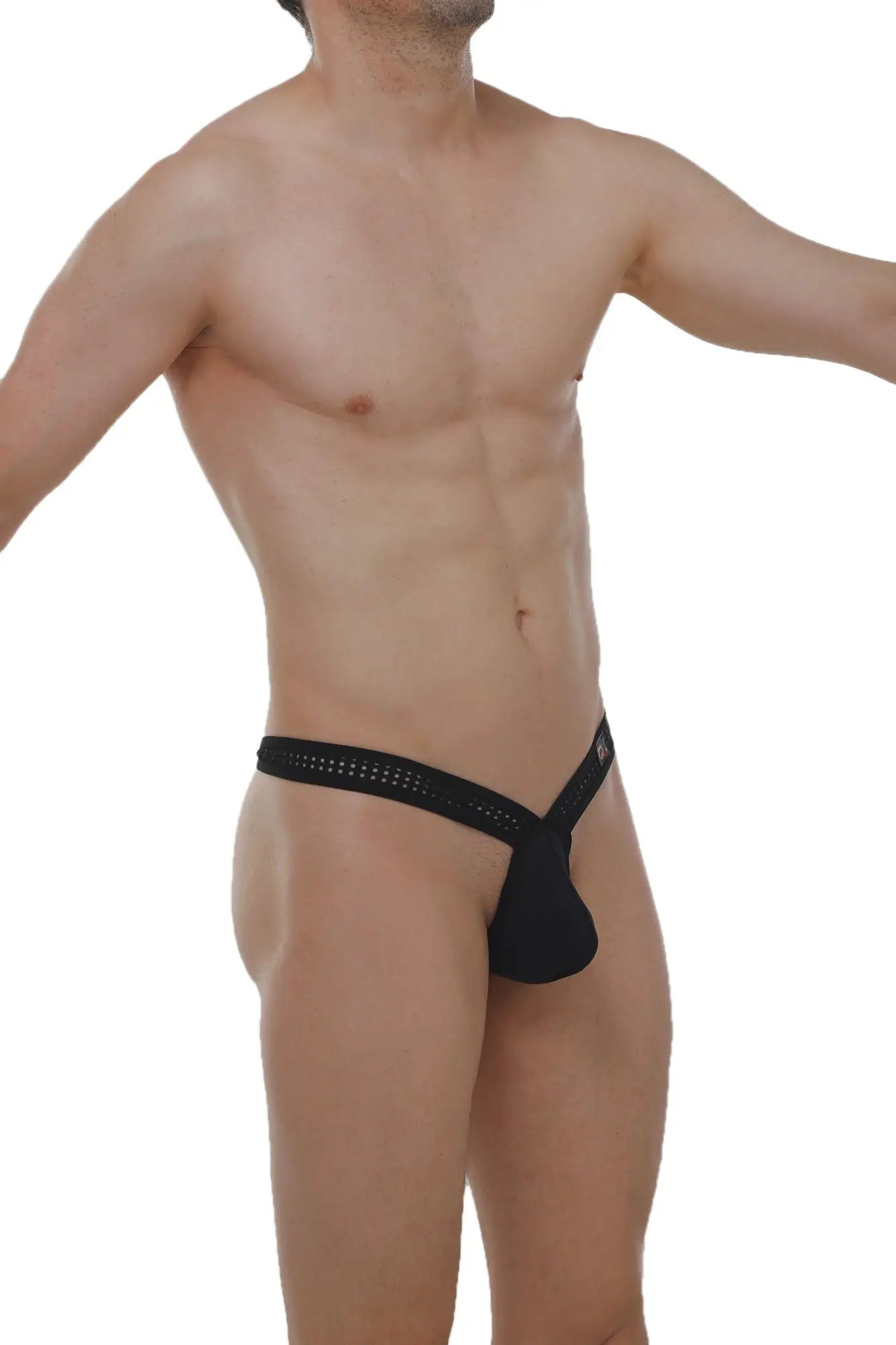 PetitQ thong Brech Durtol black black mesh thong with supportive contoured design for comfortable wear