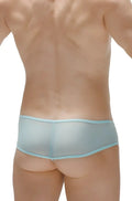 Light blue sheer mesh briefs with matching elastic waistband from petitq thong toga net teal collection