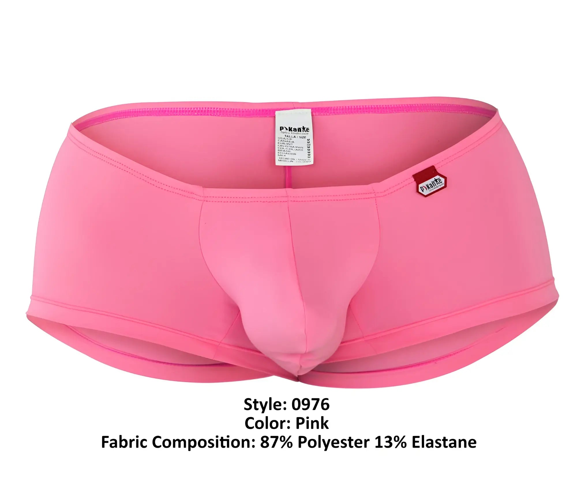 Pink pikante pik 0976 angola trunks snug men’s briefs made of 87 polyester 13 elastane
