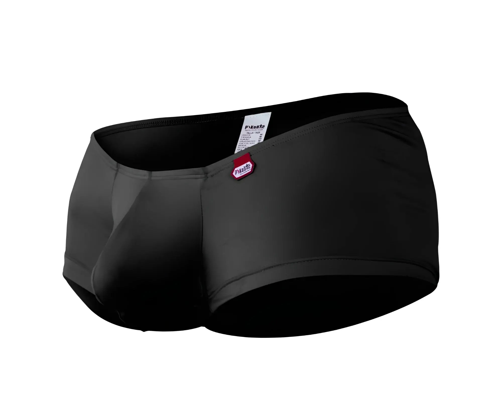 Pikante PIK 0976X Angola black men’s swim trunks with a sleek form-fitting design and subtle waistband branding