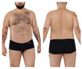 Pikante PIK 0976X Angola trunks in black, showing front and back views on a model.