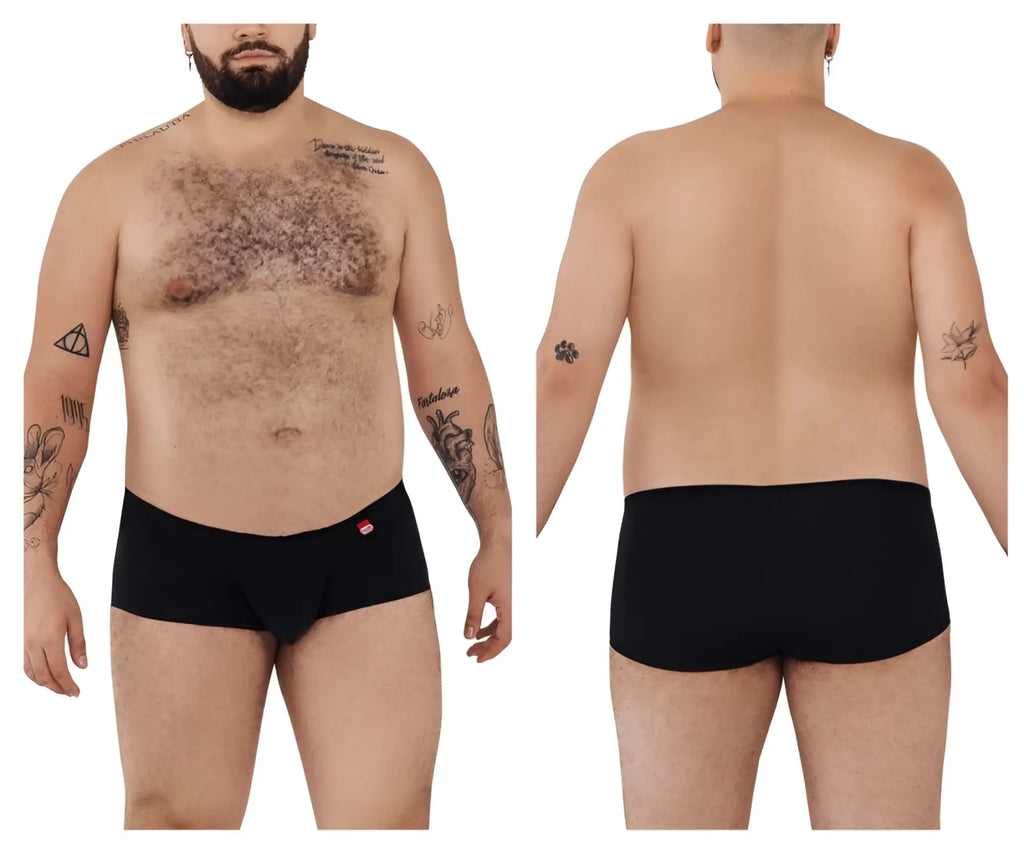 Black Pikante PIK 0976X Angola trunks briefs with a small red logo on the waistband in black color