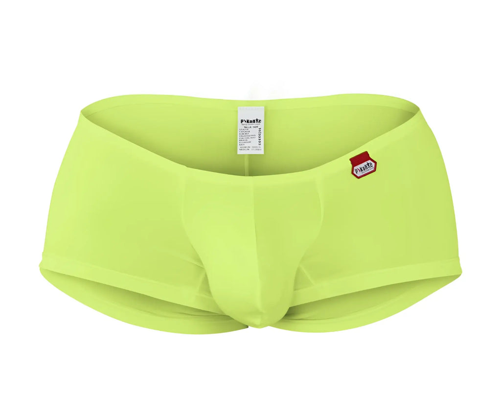 Bright lime green pikante PIK 0976X Angola men’s briefs with snug fit elastic waistband and small red side tag