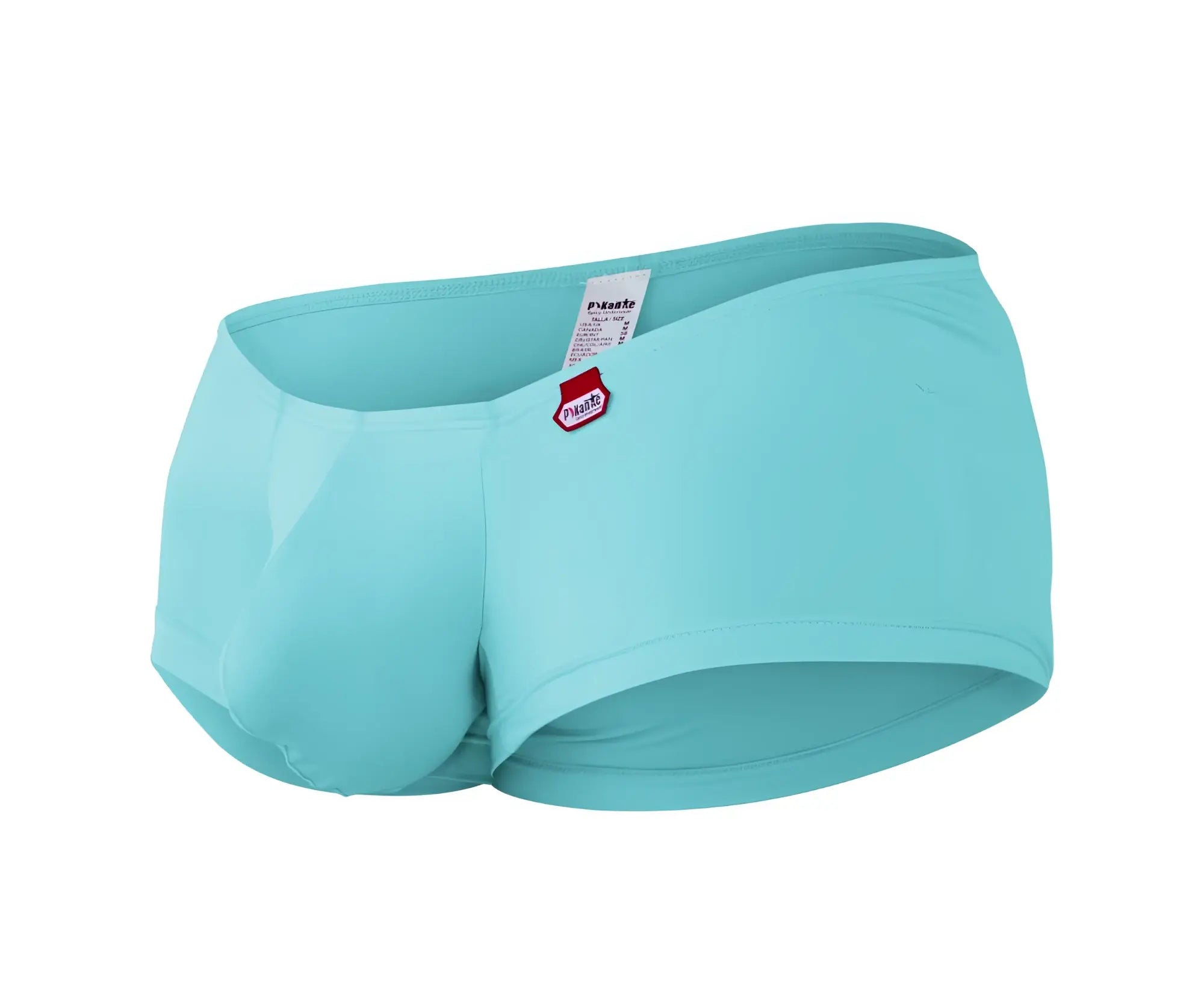 Light blue men’s briefs pikante PIK 0976X angola trunks with red and white brand tag on front