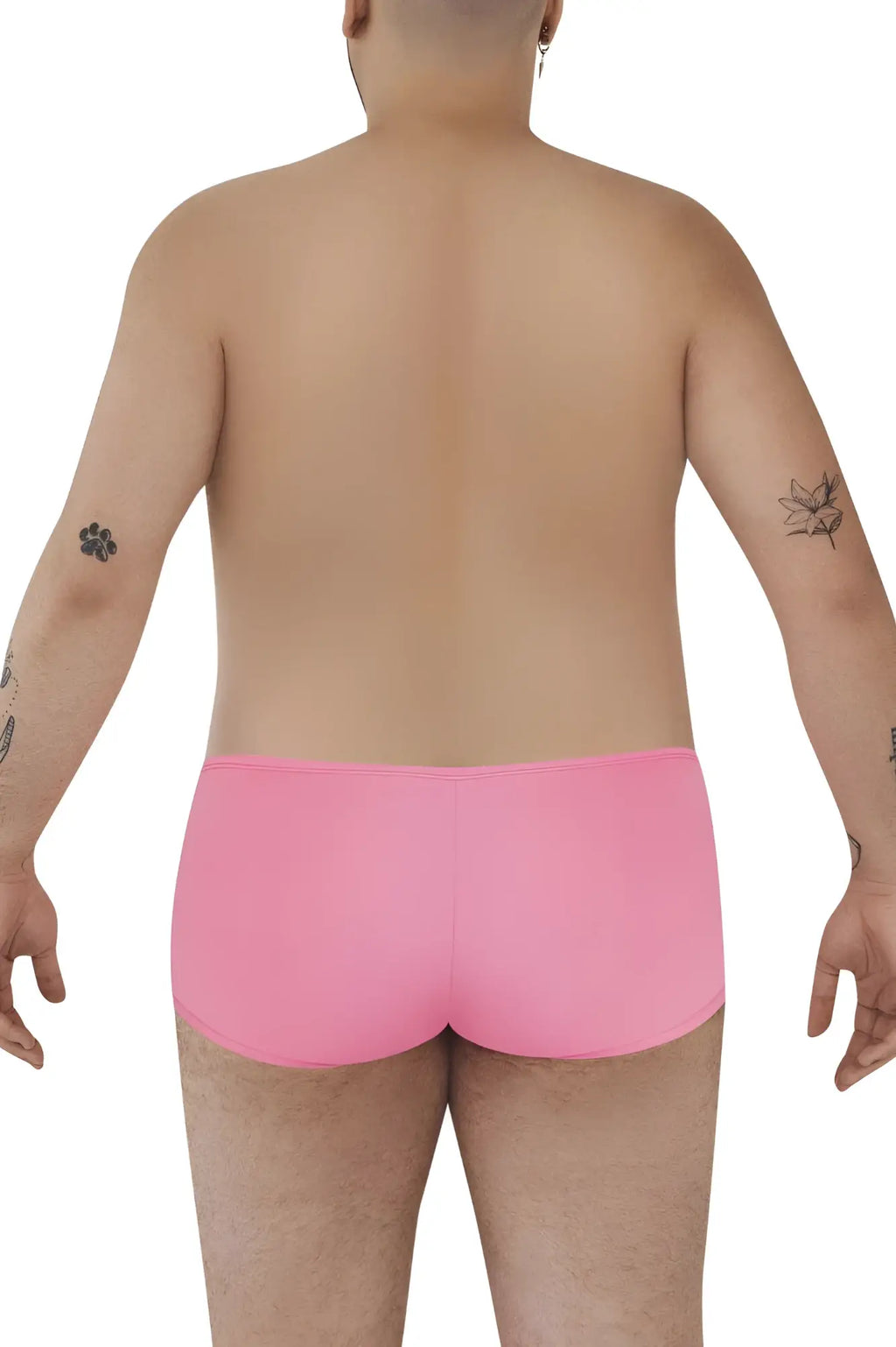 Pikante PIK 0976X Angola trunks in pink, back view showing the fit on a model.
