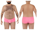 Bright pink pikante pik 0976x angola trunks men’s briefs with smooth form-fitting design and red hip logo