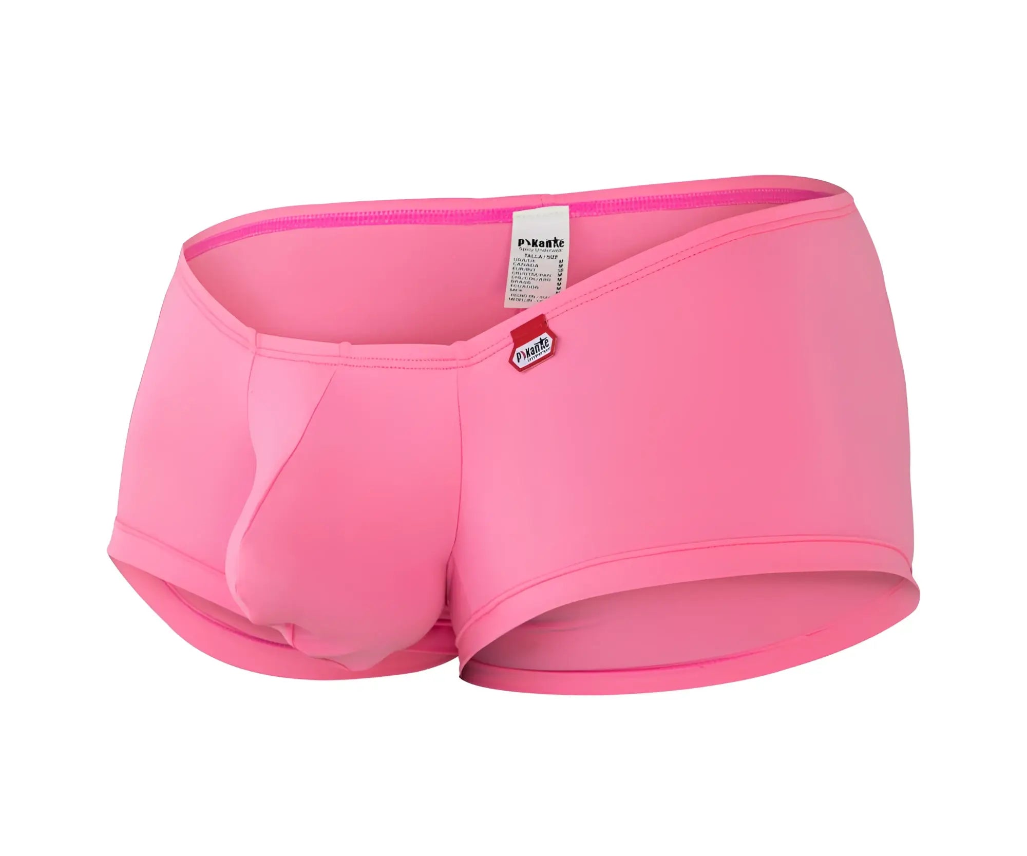 Pink mens briefs with snug fit and elastic waistband featuring dynamo logo in pikante pik 0976x angola trunks
