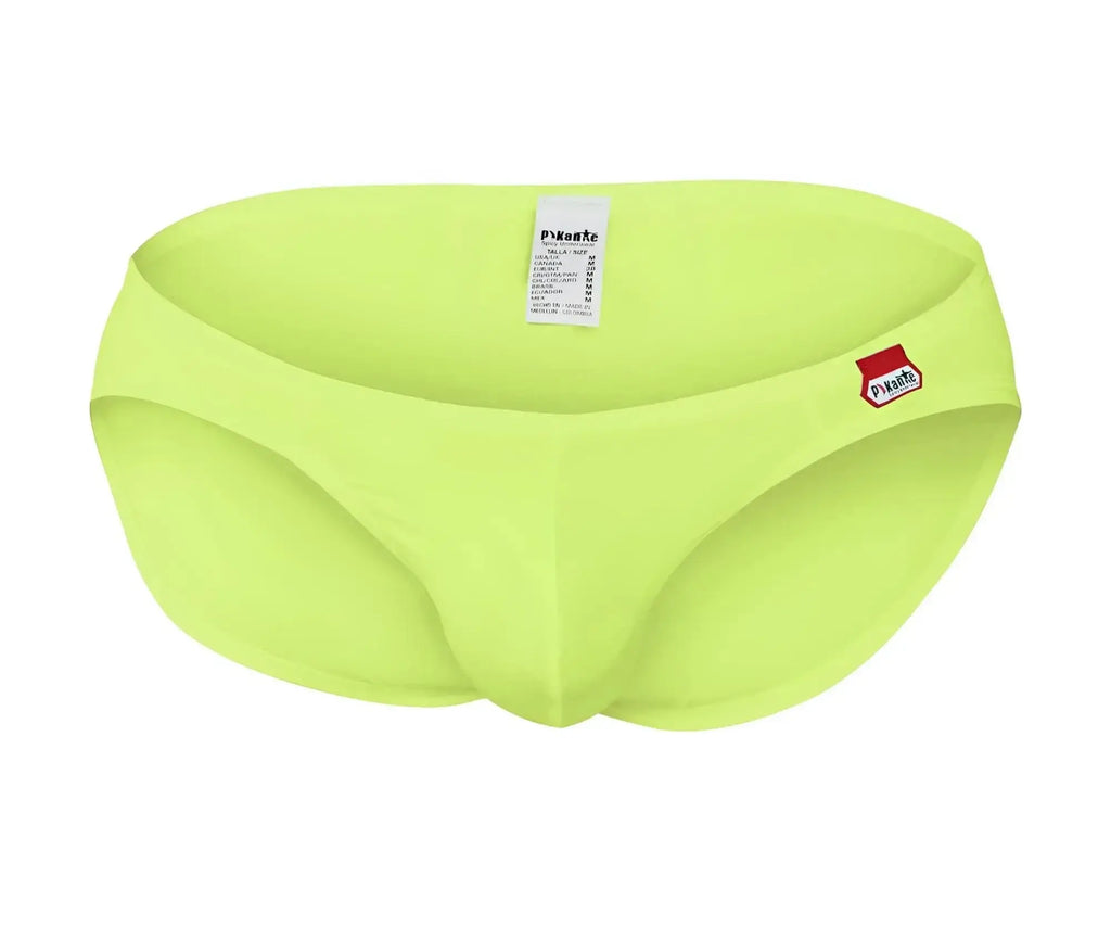 Front view of green Pikante PIK 0977X Angola bikini underwear.