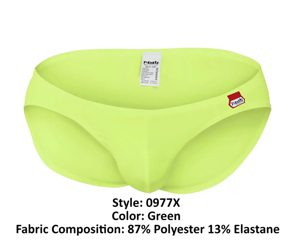 Front view of the Pikante PIK 0977X Angola bikini in green.