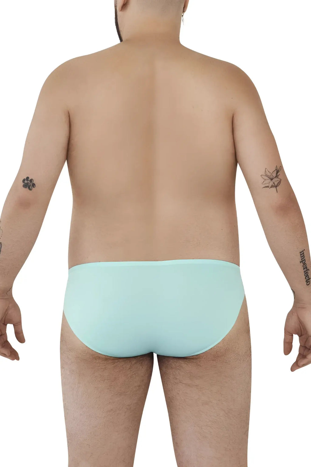 Light blue pikante pik 0977x angola bikini briefs made of soft material shown from the back side