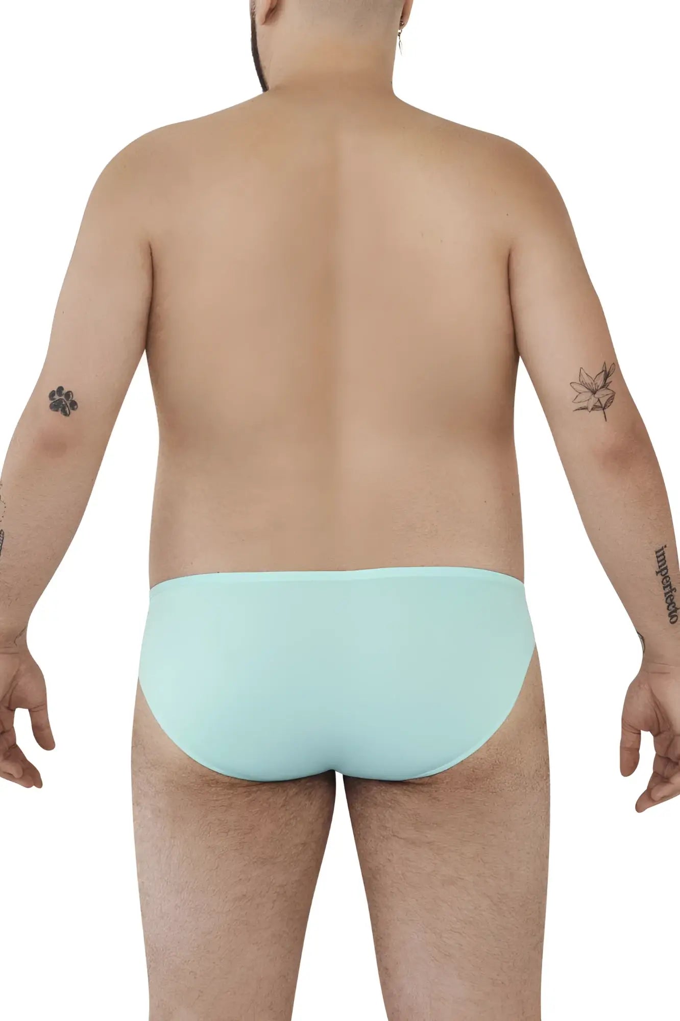 Light blue pikante pik 0977x angola bikini briefs made of soft material shown from the back side