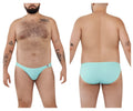 Light blue Pikante PIK 0977X Angola bikini briefs with a small red logo on the left hipband front view