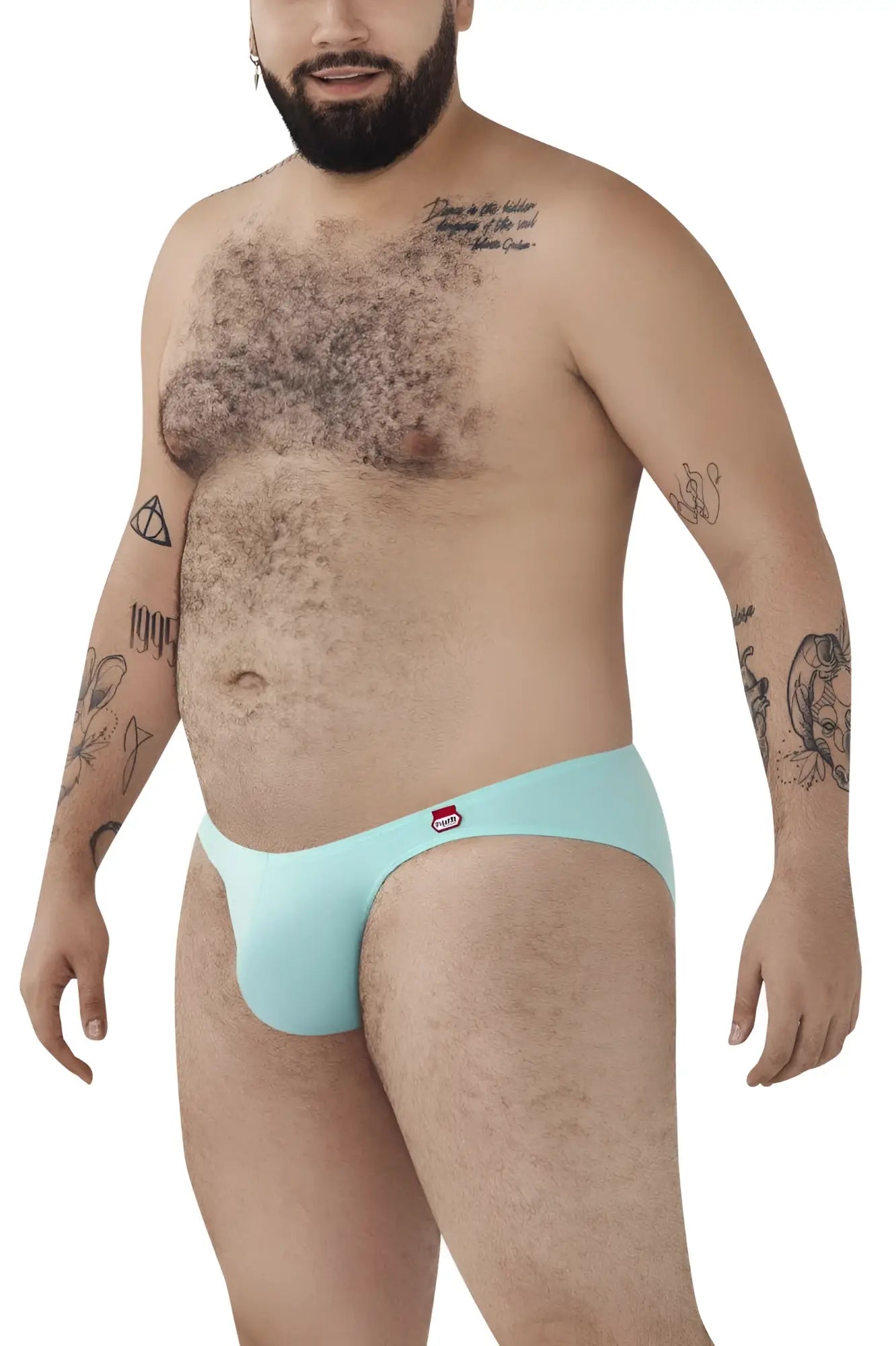 Front view of Pikante PIK 0977X Angola bikini in light blue worn by a model.