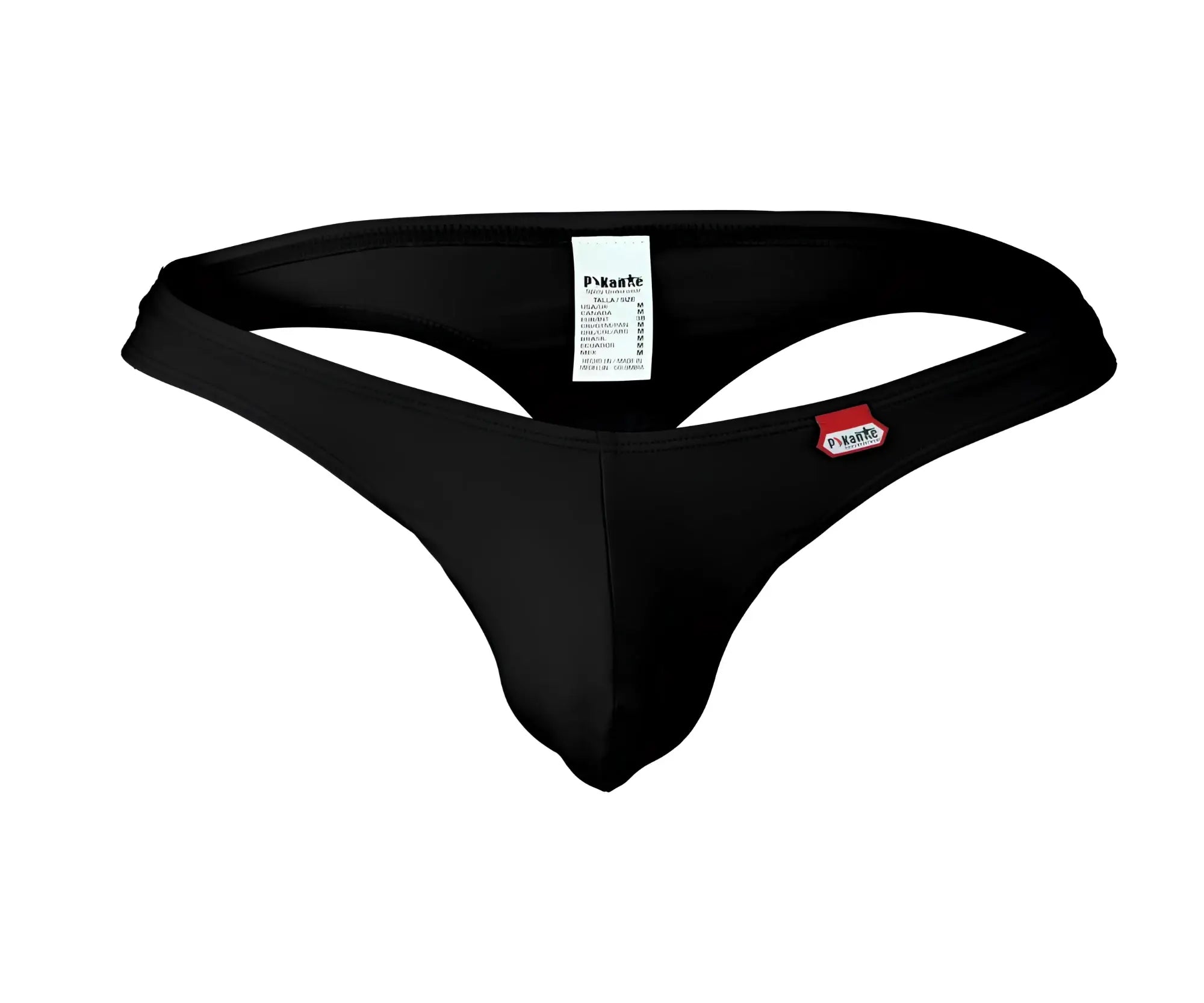 Black pikante PIK 0978X Angola thong made of smooth stretchy fabric with a sleek minimalistic design