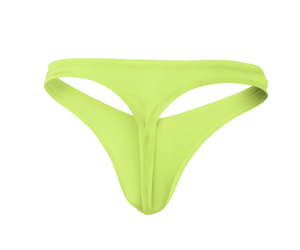 Bright lime green Pikante PIK 0978X Angola thong made of smooth stretchy fabric with a sleek minimalist design