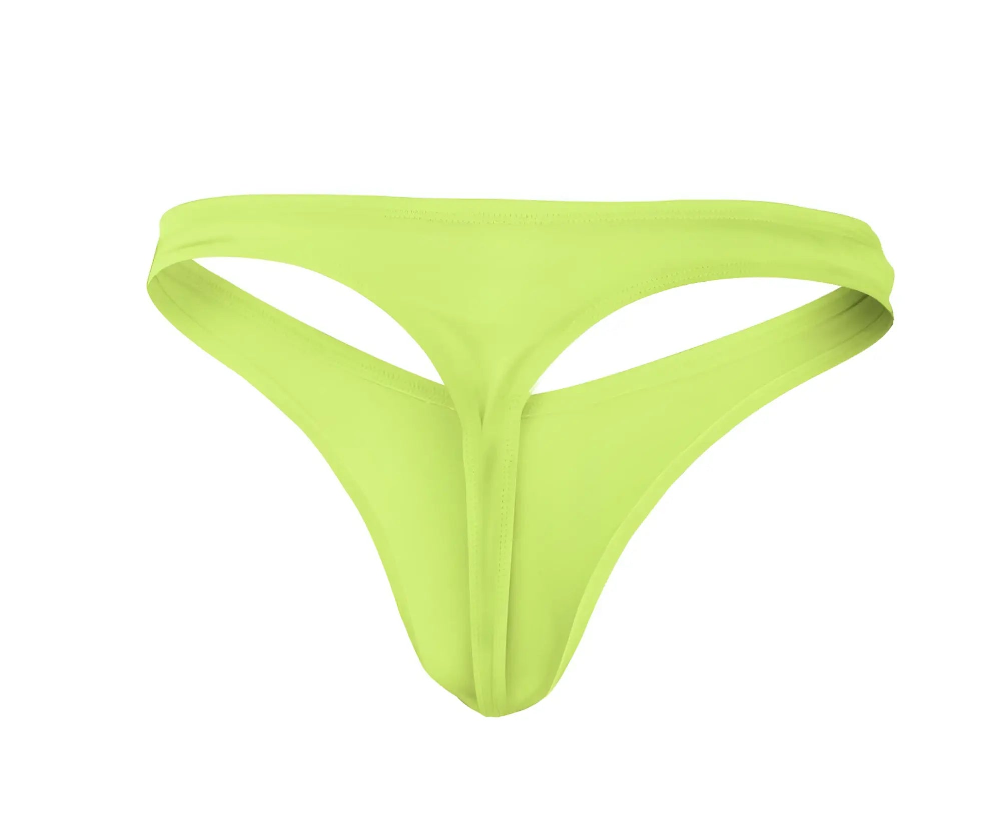 Bright lime green Pikante PIK 0978X Angola thong made of smooth stretchy fabric with a sleek minimalist design