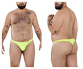 Pikante PIK 0978X Angola green thong, shown from front and back views on a model.