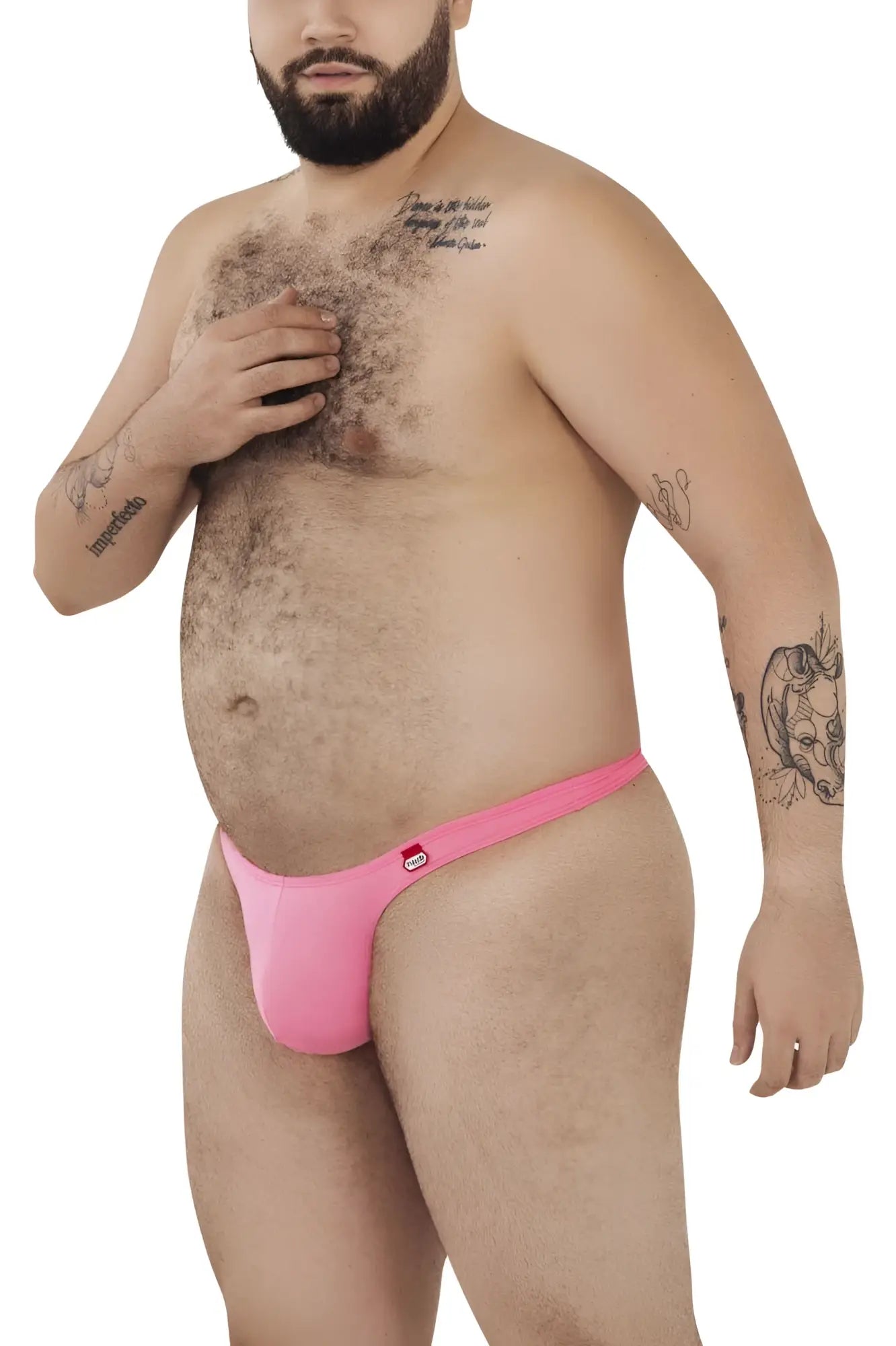 Pink pikante pik 0978x angola athletic briefs with small red logo on side for comfortable activewear