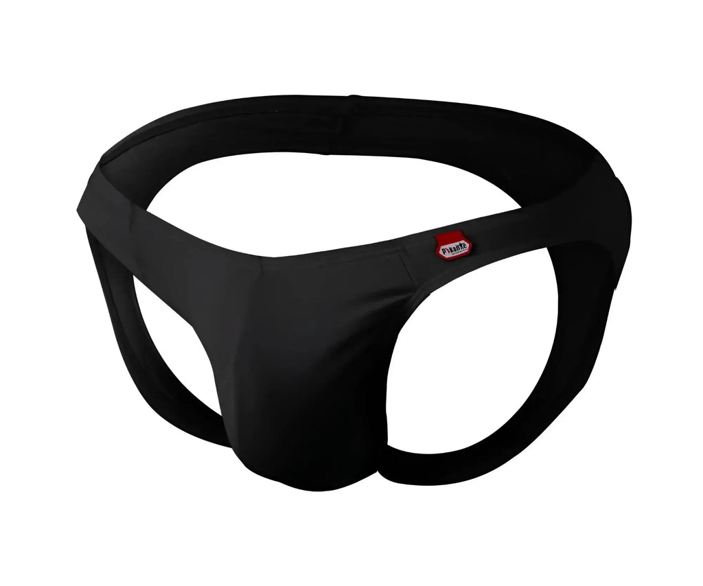 Front view of the black Pikante PIK 0979X Angola jockstrap.