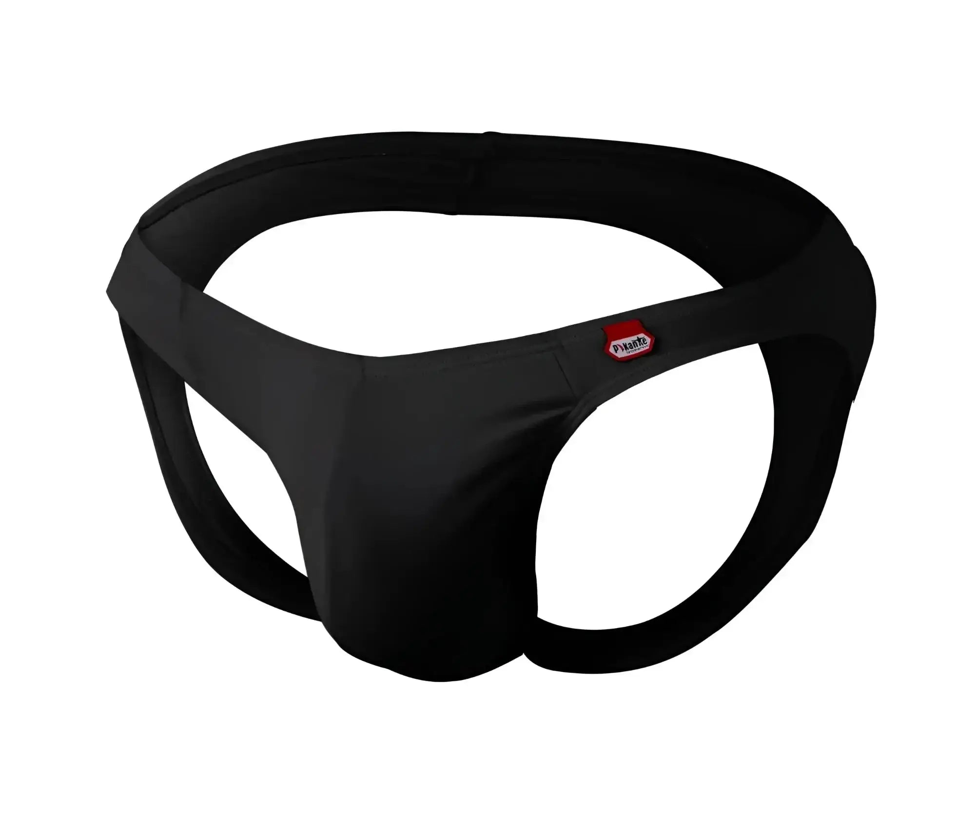 Front view of the black Pikante PIK 0979X Angola jockstrap.