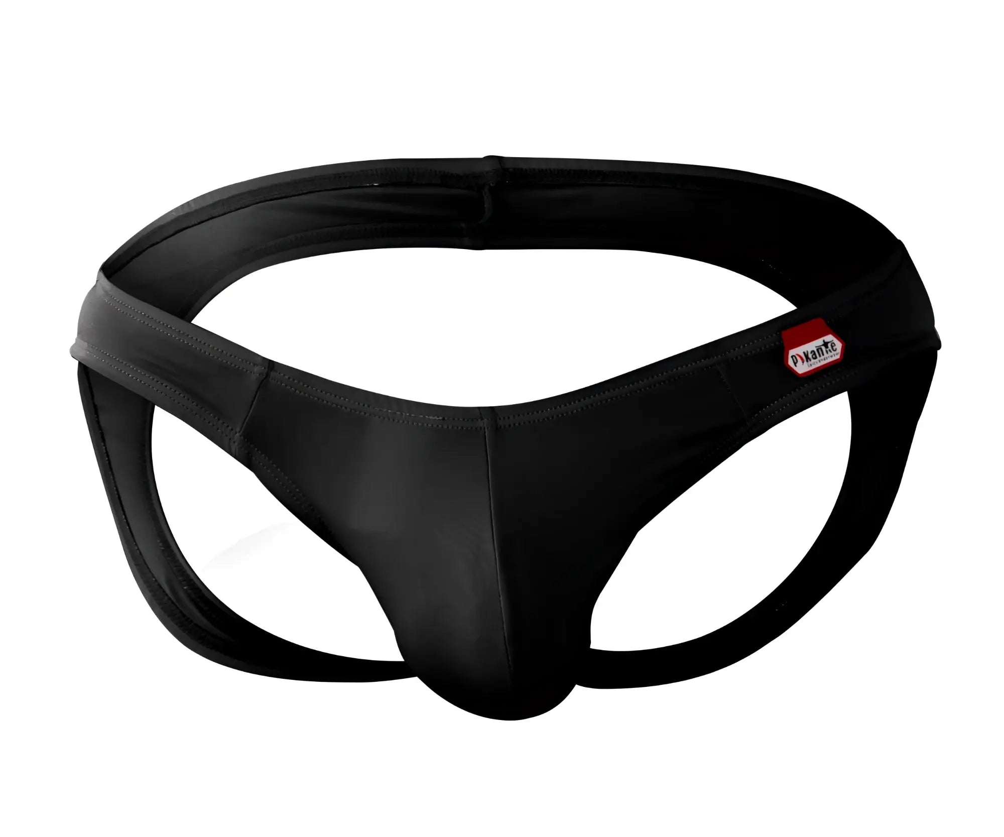 Black pikante PIK 0979X Angola jockstrap with sleek, form-fitting design and smooth stretchy fabric finish