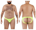 Neon green pikante piks 0979x angola thong with cutout design in stretch fabric for bold lingerie looks