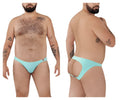 Light blue pikante pik 0979x angola jockstrap thong back with cutout and small red logo on left hipband