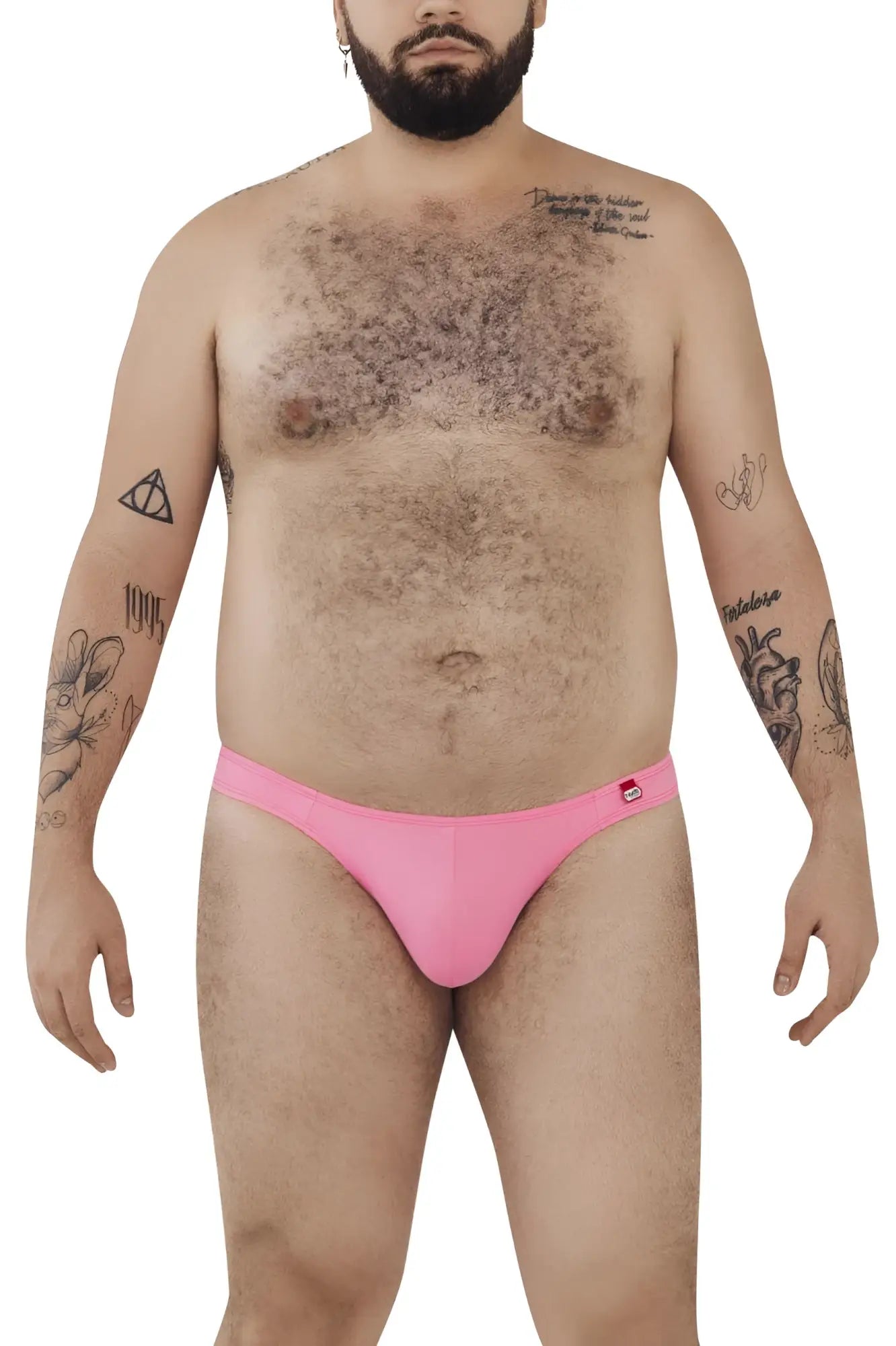 Pink pikante PIK 0979X angola jockstrap briefs with small red logo on waistband in soft fabric