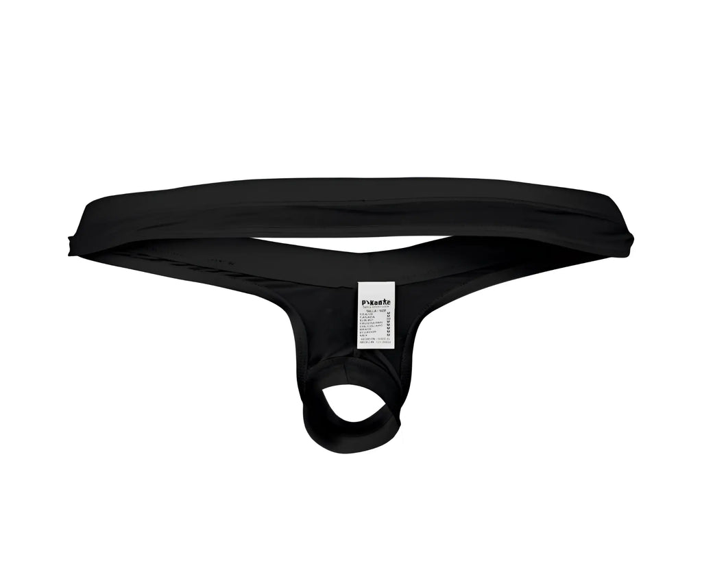 Black pikante pik 0980x angola ball lifter c-ring briefs with smooth elastic fabric and central pouch