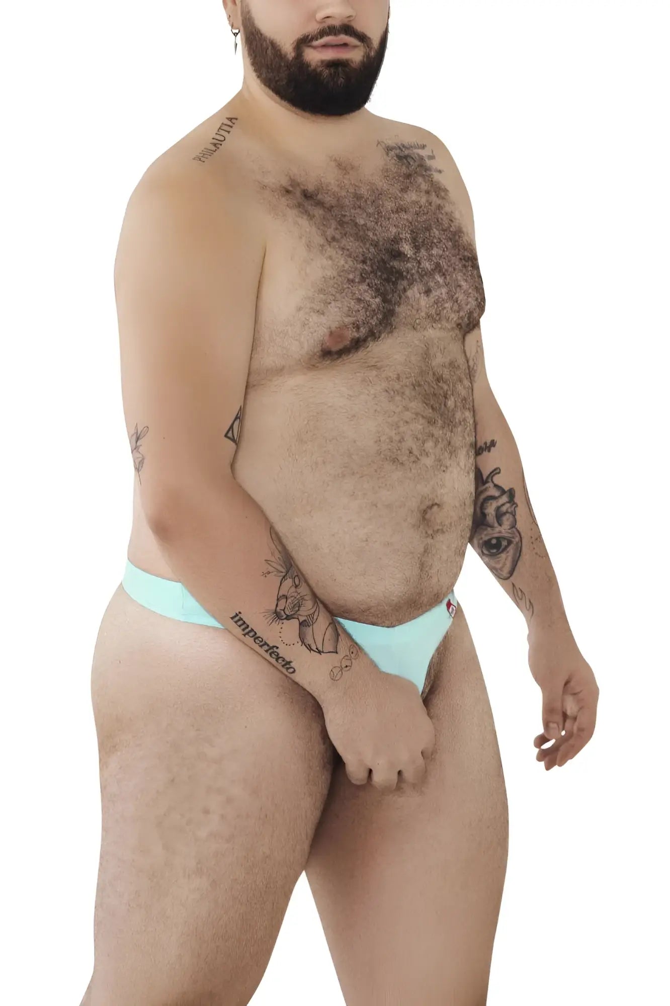 Light blue pikante pik 0980x angola ball lifter c-ring briefs with small red logo on the side