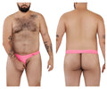 Bright pink pikante PIK 0980X angola ball lifter c-ring thong with snug fit and red logo on left hipband back side
