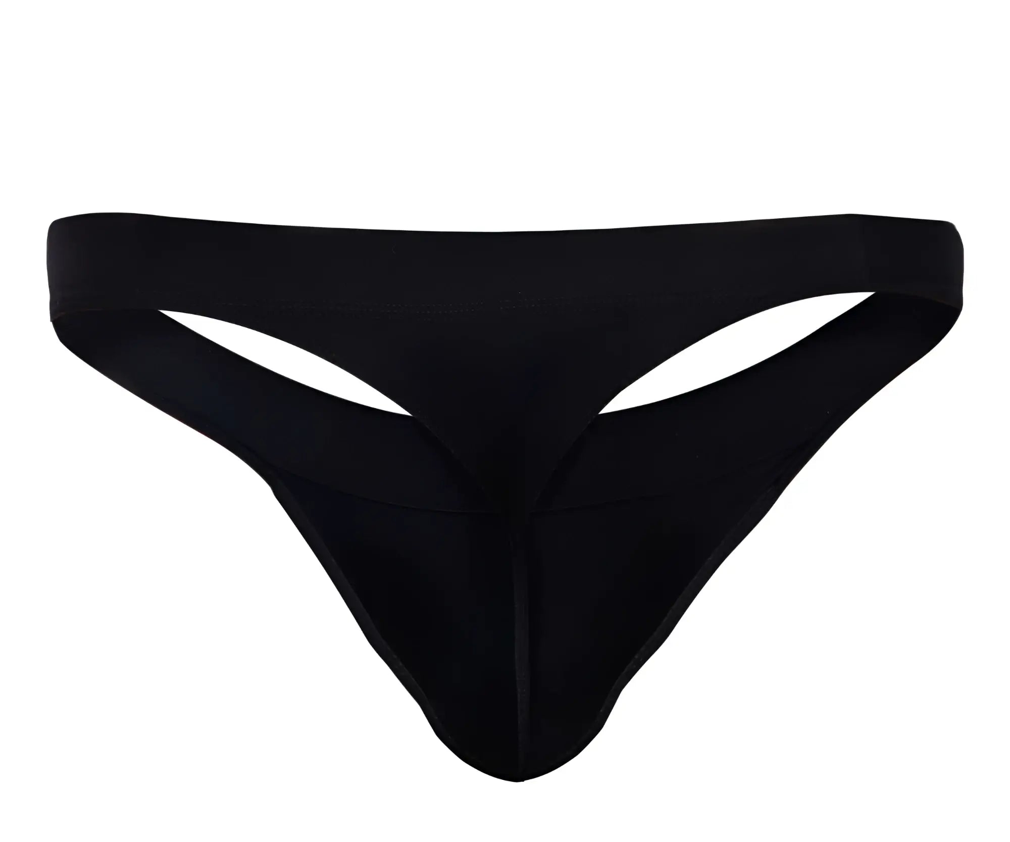 Black seamless thong by Pikante PIK 1024X Terni made of stretchy fabric with smooth form-fitting design showing back side
