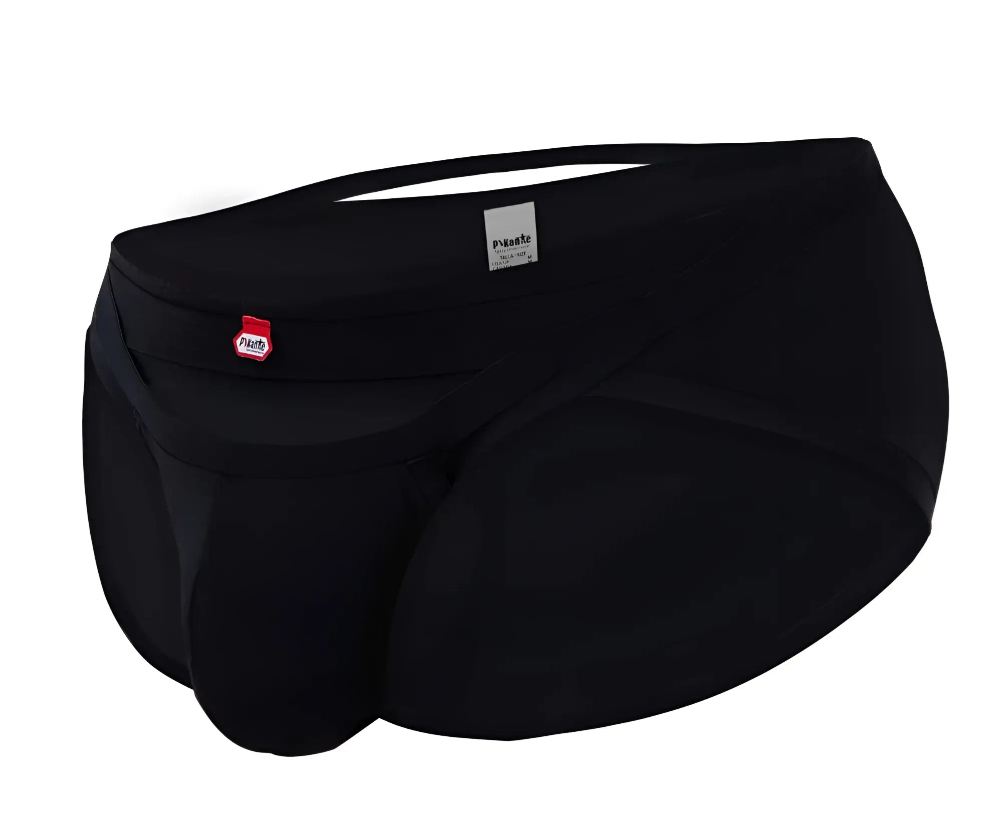 Black men’s Pikante PIK 1026X Verona briefs in snug fit with elastic waistband and red and white brand tags