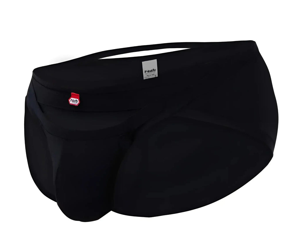 Front view of black Pikante PIK 1026X Verona briefs underwear on a plain white background.