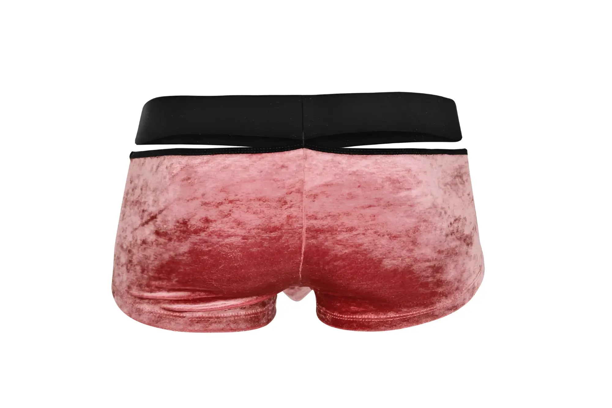 Pink velvet Pikante PIK 1096 clandestine trunks with black elastic waistband suitable for comfortable wear