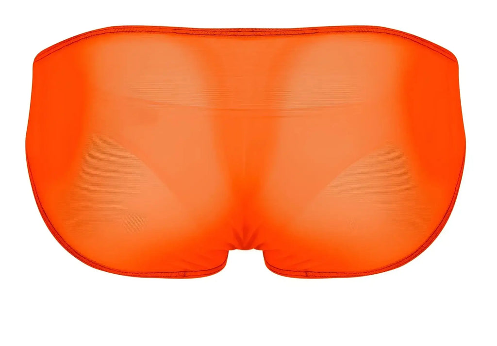 Bright orange sheer mesh briefs pikante pik 1277 sonar briefs soft breathable fabric for comfortable wear