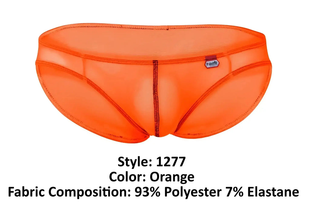 Bright orange pikante PIK 1277 sonar briefs made of mesh with sleek form-fitting design and subtle stitching details
