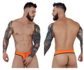 Bright orange pikante PIK 1278 sonar ball lifter athletic briefs with black trim for enhanced support