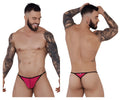 Bright pink Pikante PIK 1279 Sonar thong with black trim and small logo on back side in fuchsia color